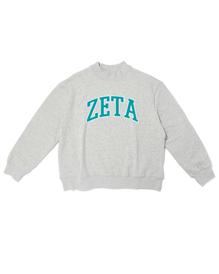 Campus sorority embroidered mock neck sweatshirt by Duo Threads, sorority apparel - House of Me boutique Norman OK