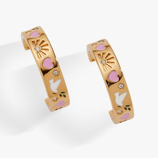 'Pray, Wait and Trust' Hoop Earrings.