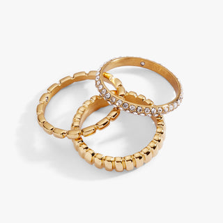 Ribbed Stacking Ring Set of 3.