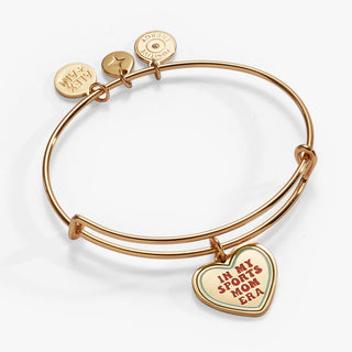 'In My Sports Mom Era' Heart' Charm Bangle.