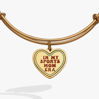 'In My Sports Mom Era' Heart' Charm Bangle.