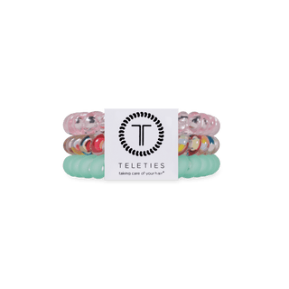 Spring Splash small spiral hair ties by Teleties - House of Me boutique Norman OK