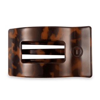 Tortoise large flat rectangle hair clip by Teleties - House of Me boutique Norman OK