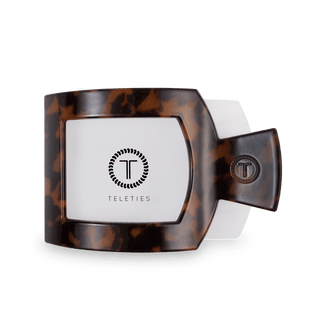 Tortoise large flat square hair clip by Teleties - House of Me boutique Norman OK