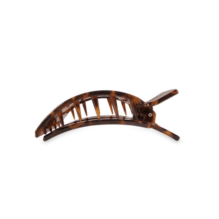 Tortoise medium flat square hair clip by Teleties - House of Me boutique Norman OK