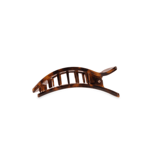 Tortoise small flat rectangle hair clip by Teleties - House of Me boutique Norman OK
