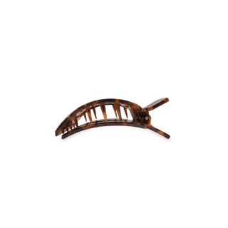 Tortoise small flat square hair clip by Teleties - House of Me boutique Norman OK
