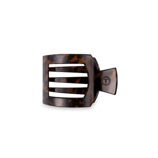 Tortoise small flat square hair clip by Teleties - House of Me boutique Norman OK