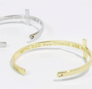 With God All Things Are Possible Bangle- Treasure Jewels